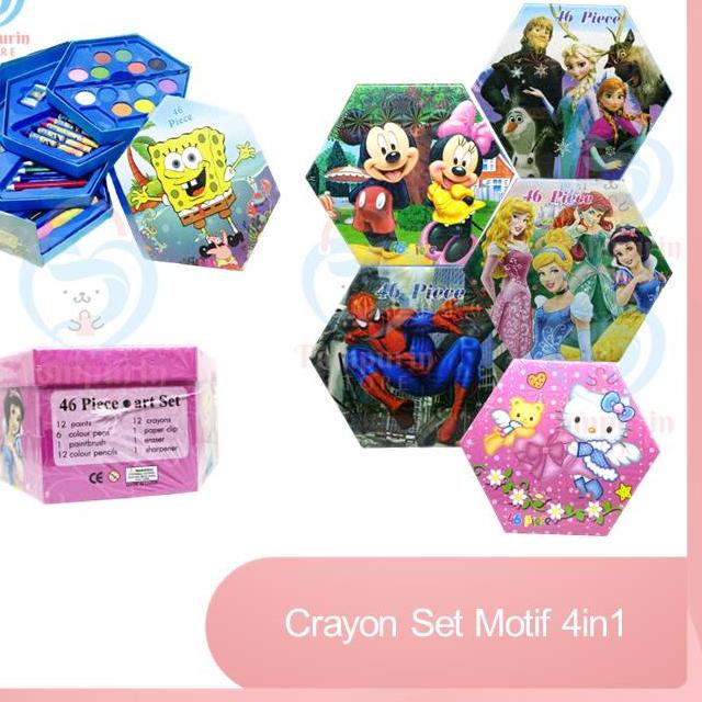 

Quality Control✅Crayon Set Karakter 4in1 Isi 46pcs - Alat Set Menggambar Melukis|SQ5