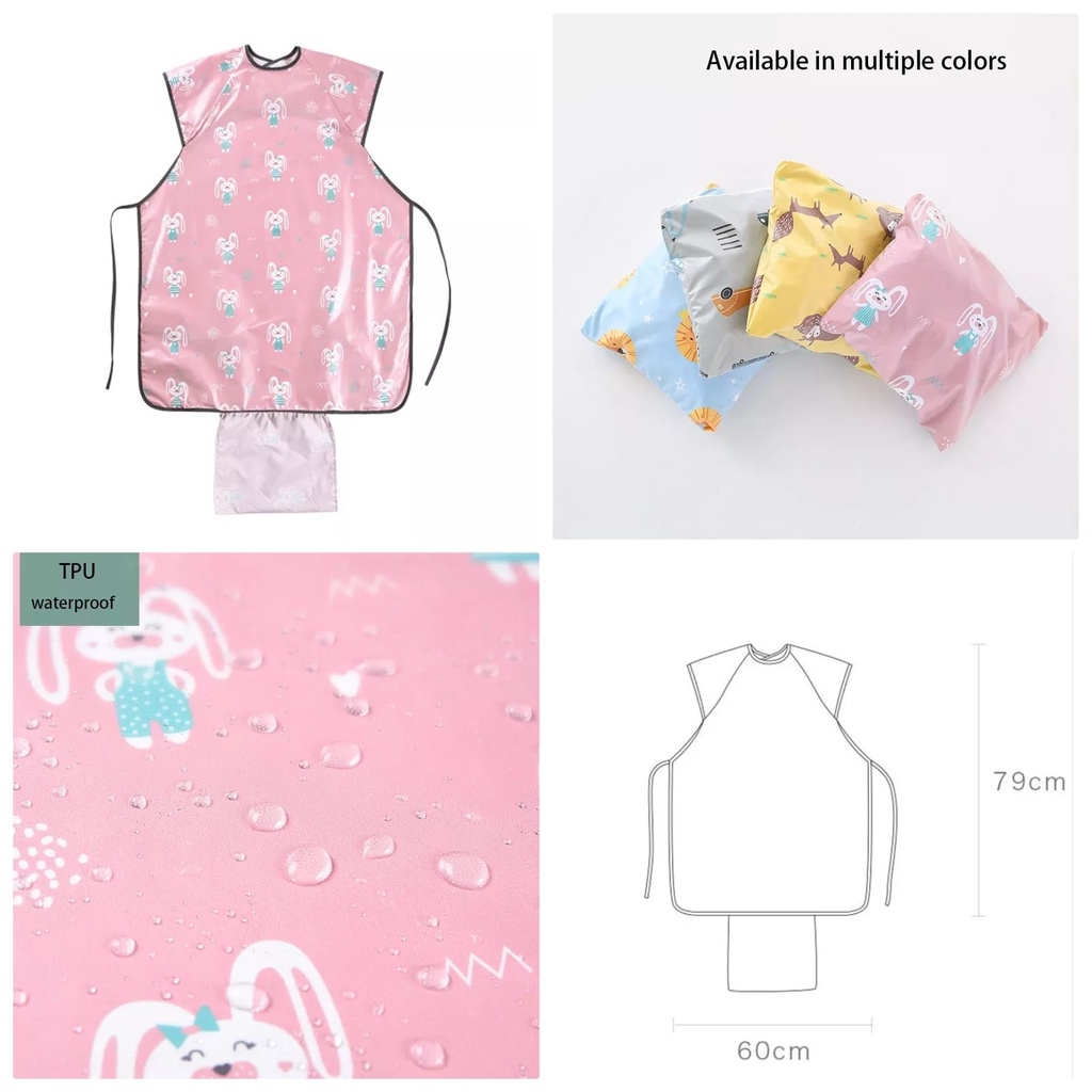 Bib Coverall Weaning Bayi BLW Celemek bayi Full Chair bib makan bayi waterproof