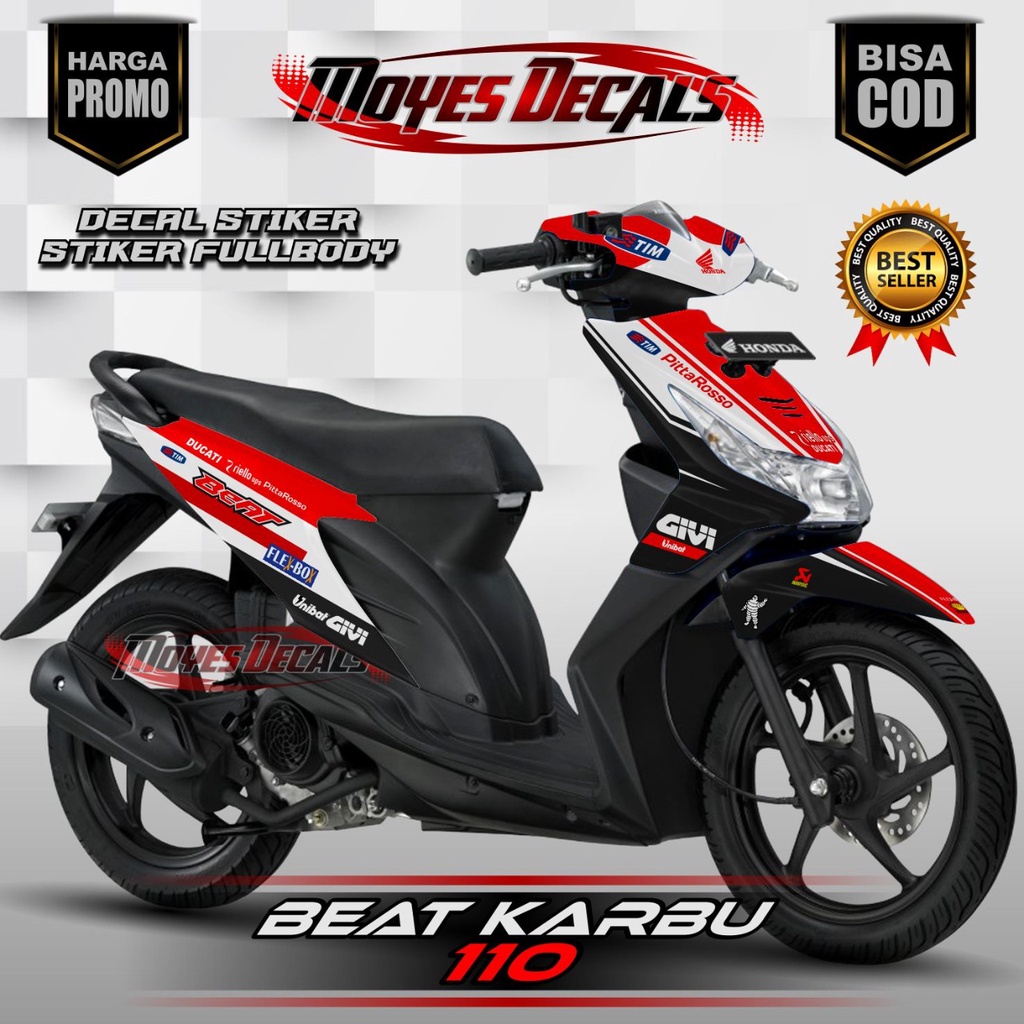 Decal Stiker Full Body Beat Karbu - Decal Sticker Full Body Beat Karbu - Motif Motor Gp Series Terba