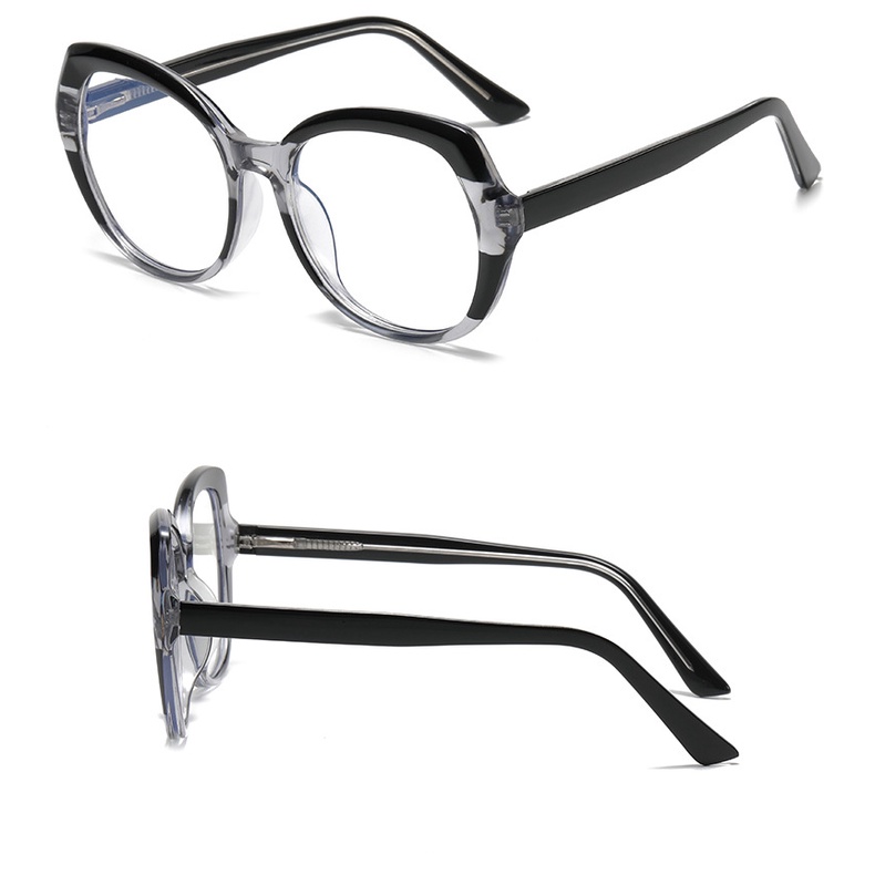 Tr90 Kacamata Myopia Lensa Transparan Anti blue Light Gaya Retro Untuk Wanita