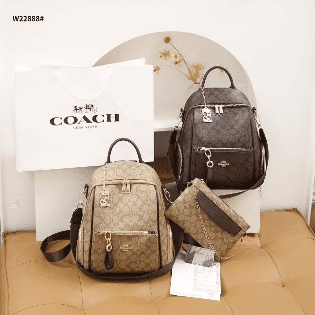 Tas C**ch Leather Multifunctional Backpack W22888 Semi Premium (Kode: COA909)