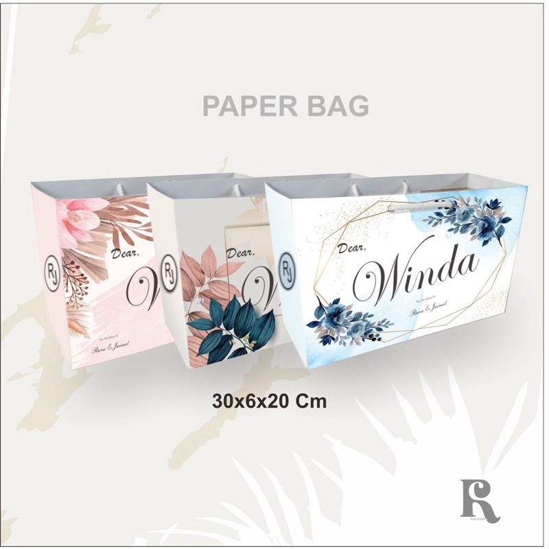 

PAPERBAG / TAS KERTAS 2 SISI Custom Bridesmaid 30x6x20 Custom Bag Paper [ PO ]