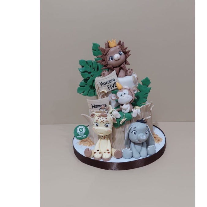 

ANIMALS BIRTHDAY CAKE/ UK 15+10CM