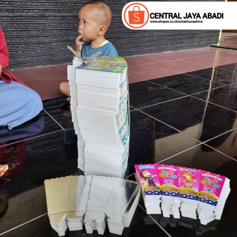 

200 LEMBAR KERTAS POPCORN 12 × 6 BAHAN IVORY FOIL HIGH QUALITY DUS POP CORN KOTAK POPCORN KEMASAN POP CORN