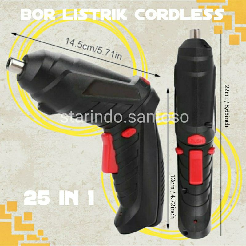 BOR LISTRIK 25in1 cordless portable charger serbaguna multifungsi