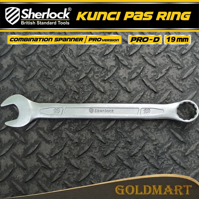 Kunci Pas Ring (Pro-D Series) uk. 19 mm Original Sherlock (1 Pcs)