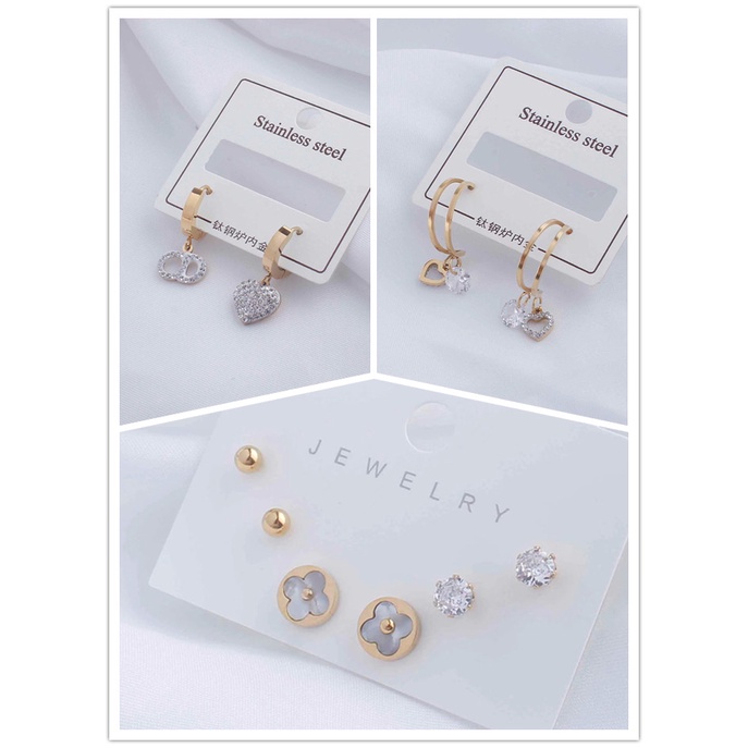 Anting Titanium Permata Perhiasan Fashion 8316/1416/8088