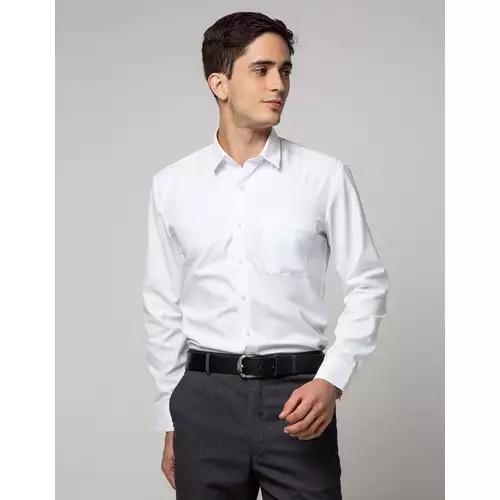 COD Kemeja Pria Stanley Adams 06 Slimfit Lengan Panjang Putih Polos 100% Original Brand