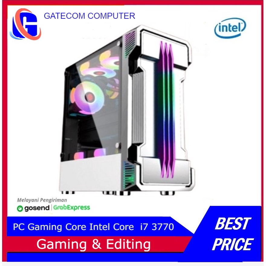 Bergaransi (GGP) PC Gaming Intel Core i7 3770 ( GTX 1050Ti 4GB ) Siap Gaming & Editing Termurah di