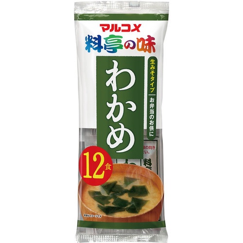 

Japan's No 1 Miso Brand | Marukome Nama Miso Shiru Ryotei No Aji Wakame 216 Gram | Sup Miso Instan
