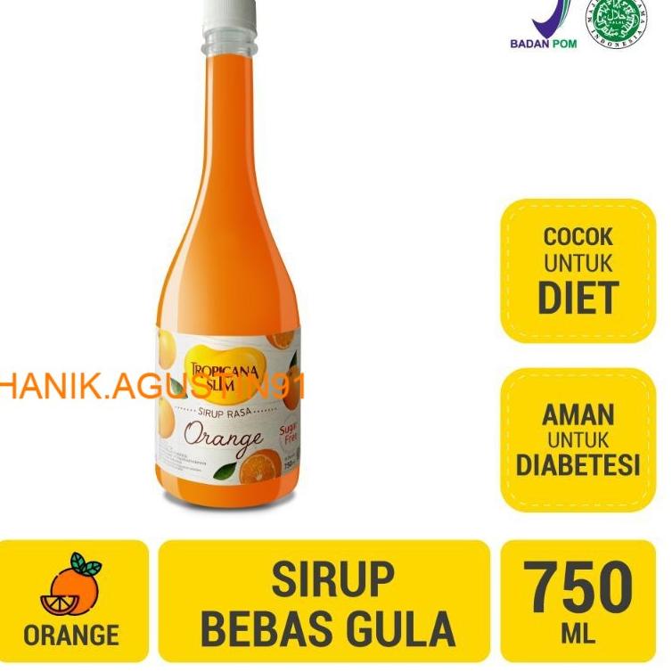 

Ready stock Tropicana Slim Syrup Orange / Syrup Cocopandan 750Ml 0NB