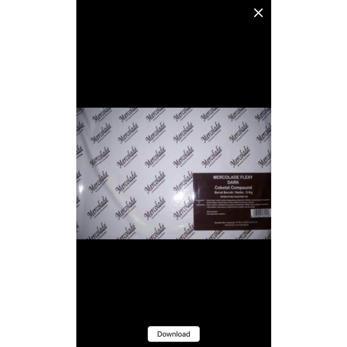 

ORIGINAL MURAH Chocolate Compound - Cokelat Batangan Mercolade Flexy Repack 1kg