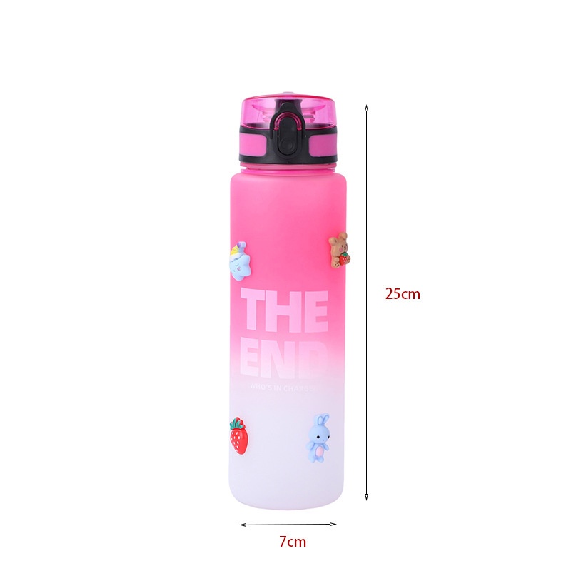 READY - Botol Minum Gradasi 900 ML Free Sticker 2D &amp; 3D - Botol Minum 560 ML - Free Bublewrap