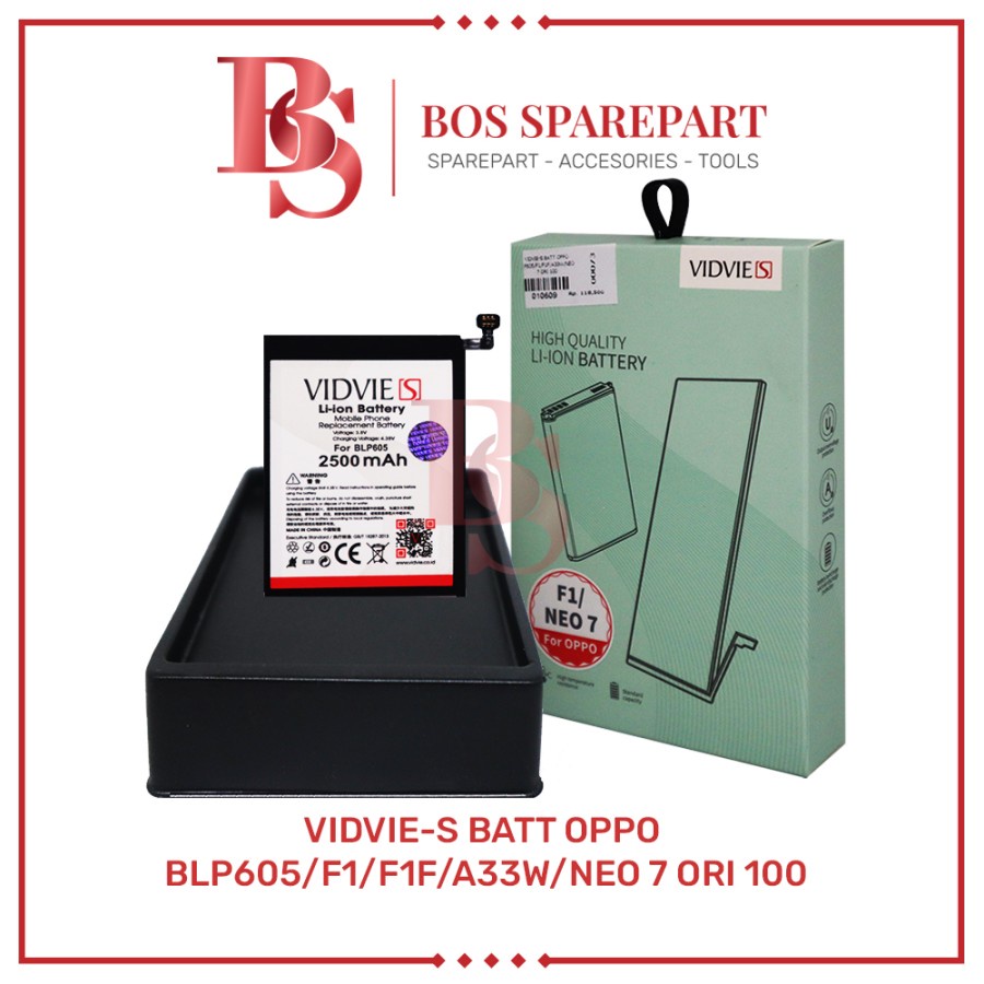 VIDVIE-S BATERAI OPPO BLP605 / F1 / F1F / A33W / NEO 7 ORI 100 / BATTERY / BATRE