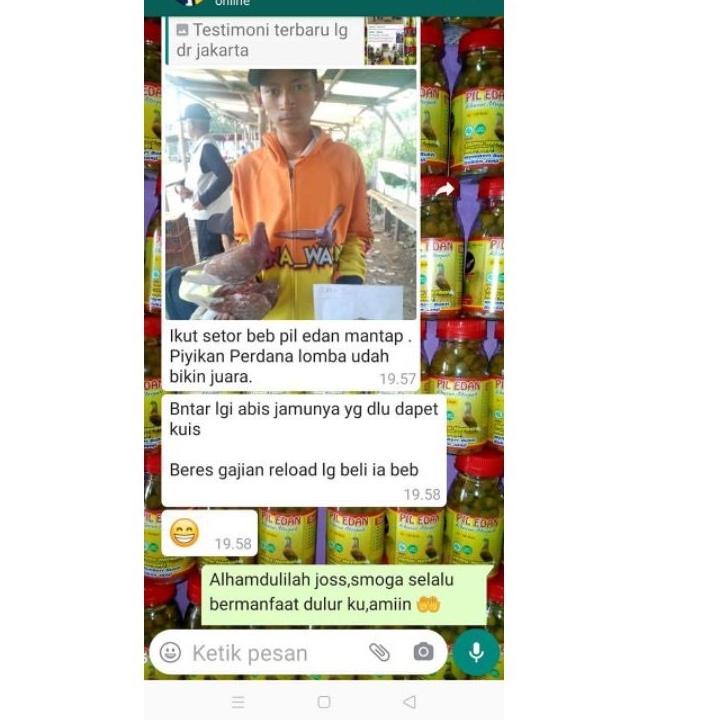 

Promo Keren--PIL EDAN JAMU KHUSUS MERPATI ASLI 100% COD