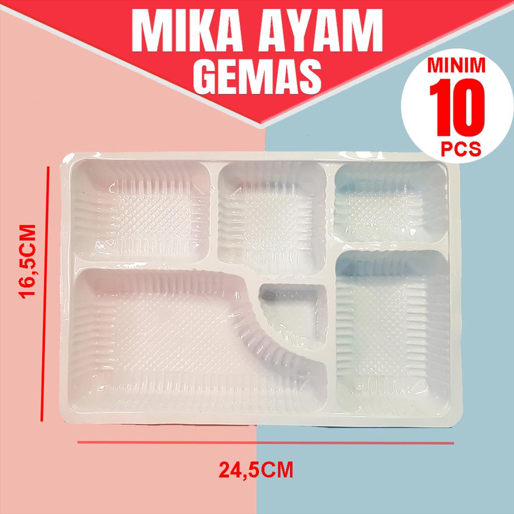 SATUAN Mika Plastik Makanan / Mika Makanan Ayam / Mika Sekat 6