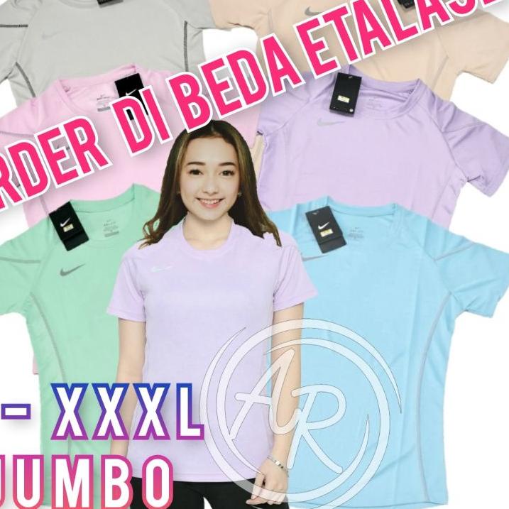 Modern.. (MRC) Kaos JUMBO panjang olahraga (nk02) baju sport MUSLIM pastel gym fitness atasan lilac 