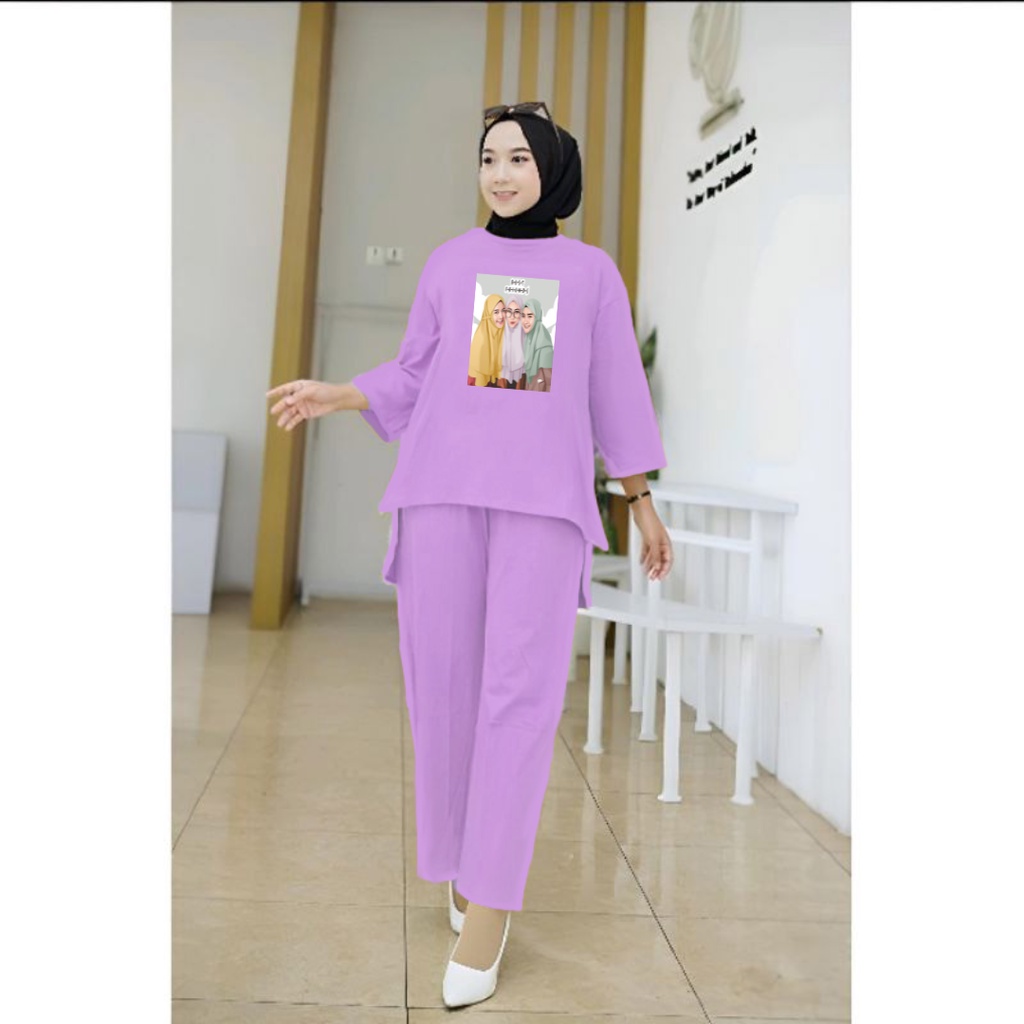 Setelan Tunik Hijab BEST FRIEND /Set Blouse LD 110