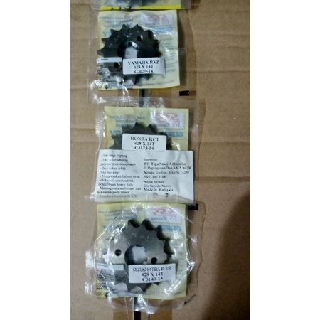 gear depan sss 428 satria fu/honda KCT/Yamaha rxz/Kawasaki ninja
