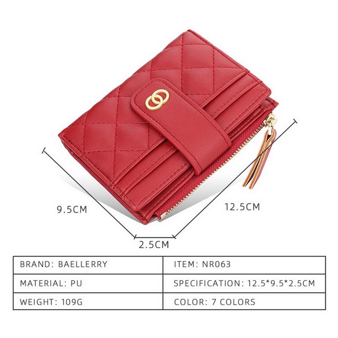 ONLYONE12 Dompet Baellerry  / Dompet Wanita Lipat Dompet Wanita Kulit Import Bahan Premium 5slot Kartu / Dompet Card Holder