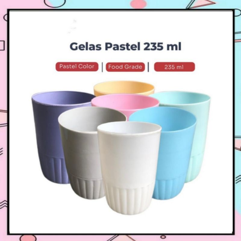 GELAS MINUM TEH KOPI PLASTIK MURAH 235ML