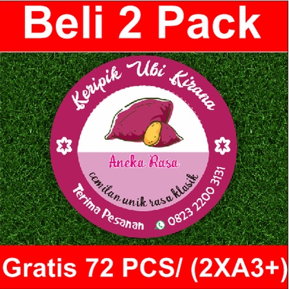 

STIKER LABEL PRODUK "KERIPIK UBI