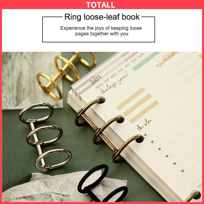 COD 1 Piece 3Hole Metal Clip Book Rings Loose-leaf Binder-Totall