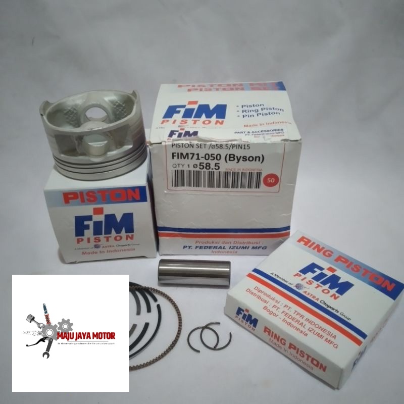 PISTON KIT SEHER KIT FIM 71 BYSON PEN 15 DIAMETER 58, 58.5, 59, 59.5, 60
