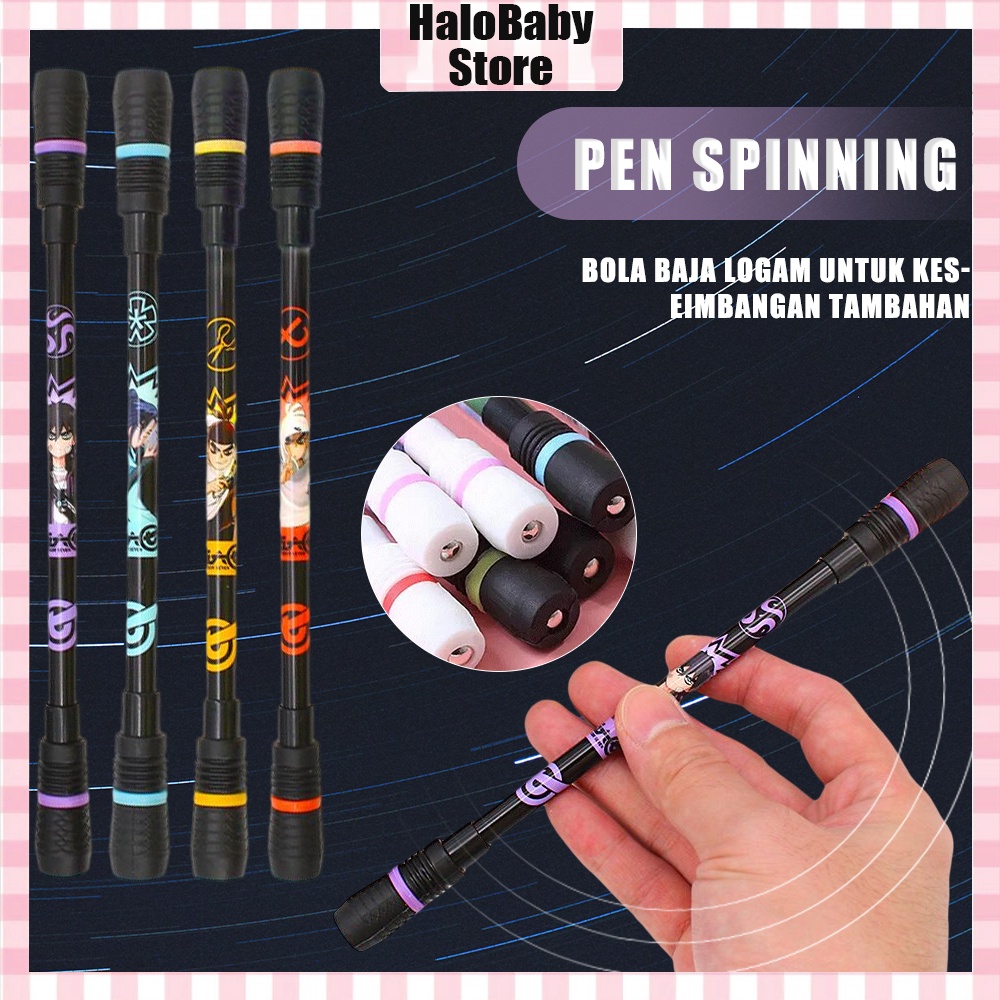 halobaby pen spinning anime/pulpen putar magnet/Pen Anti Stress Spinning/Pen Balance