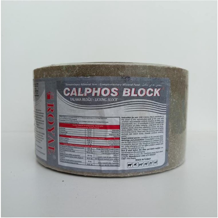 MINERAL BLOK 3KG - MINERAL BLOK KAMBING PERAH - MINERAL BLOK KAMBING - CALPHOS BLOCK Sapi dan Kambing Perah