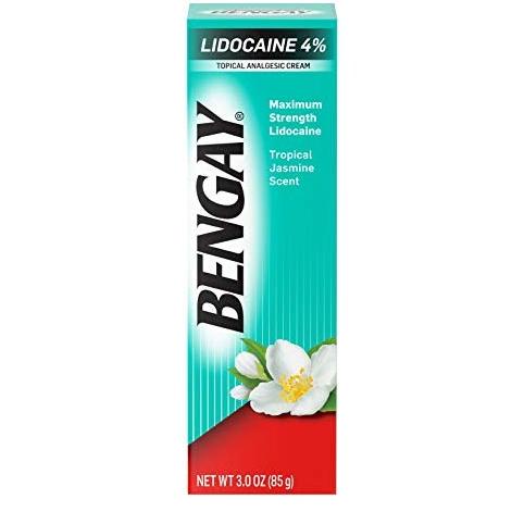 Bengay Pain Relieving Lidocaine Cream,4% Lidocaine HCl,3oz