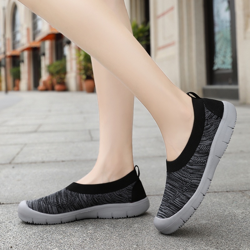 FOKU Sepatu Sneakers Wanita Sepatu Slip On Wanita Kasual Sepatu Wanita Terbaru