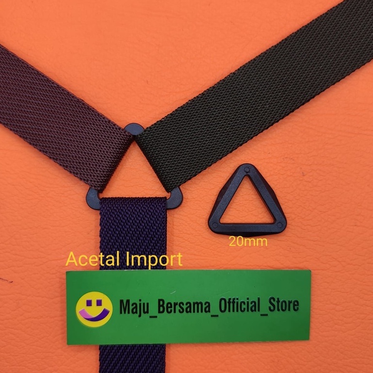 Buckle Acetal Import - Ring Segitiga 3 ukuran Buat Sendal/Ransel SK1