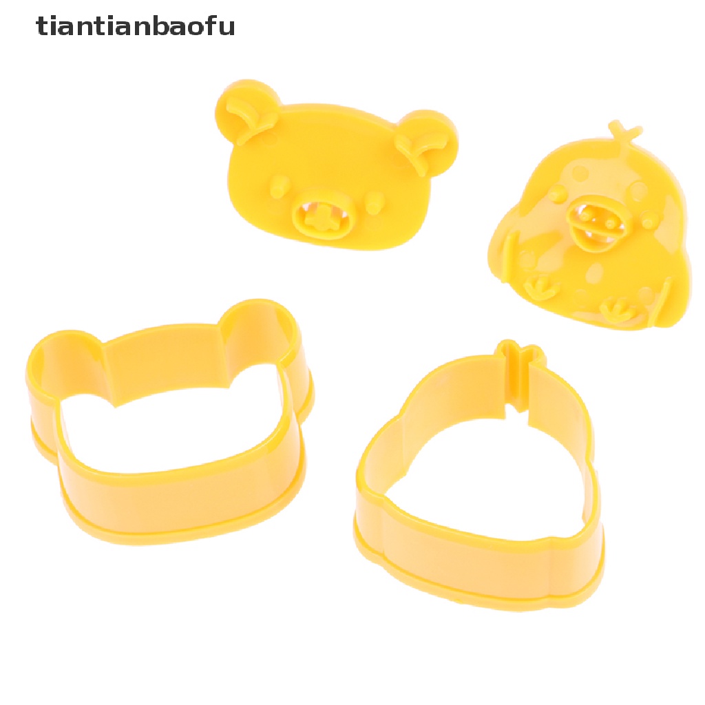 [tiantianbaofu] 3Pcs/Set Cute Bear Sandwich Mold Bread Cake Biscuit Embossing Device Tools Boutique