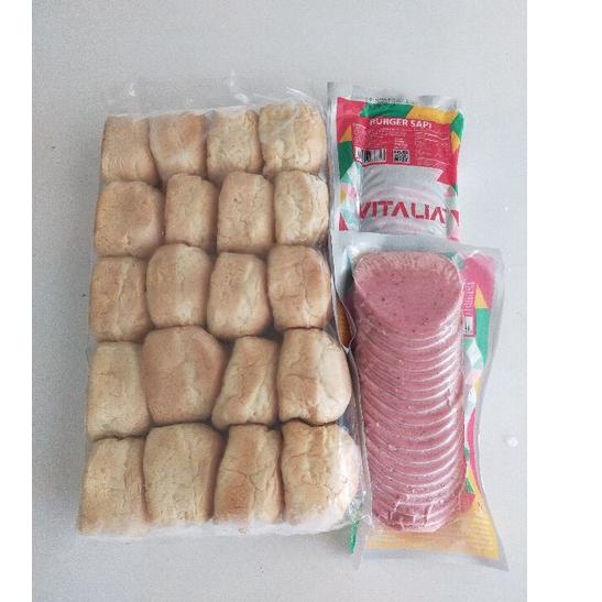 

ㅉ paket roti Mini burger isi 20 + Ham Vitalia isi 20 NEW PRODUCT 3181 ◘