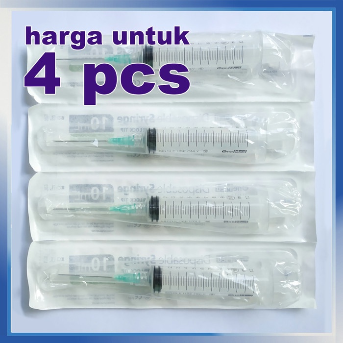 Sparepart Alat Suntik 10Ml / 10Cc + Jarum Suntikan Refill Tinta