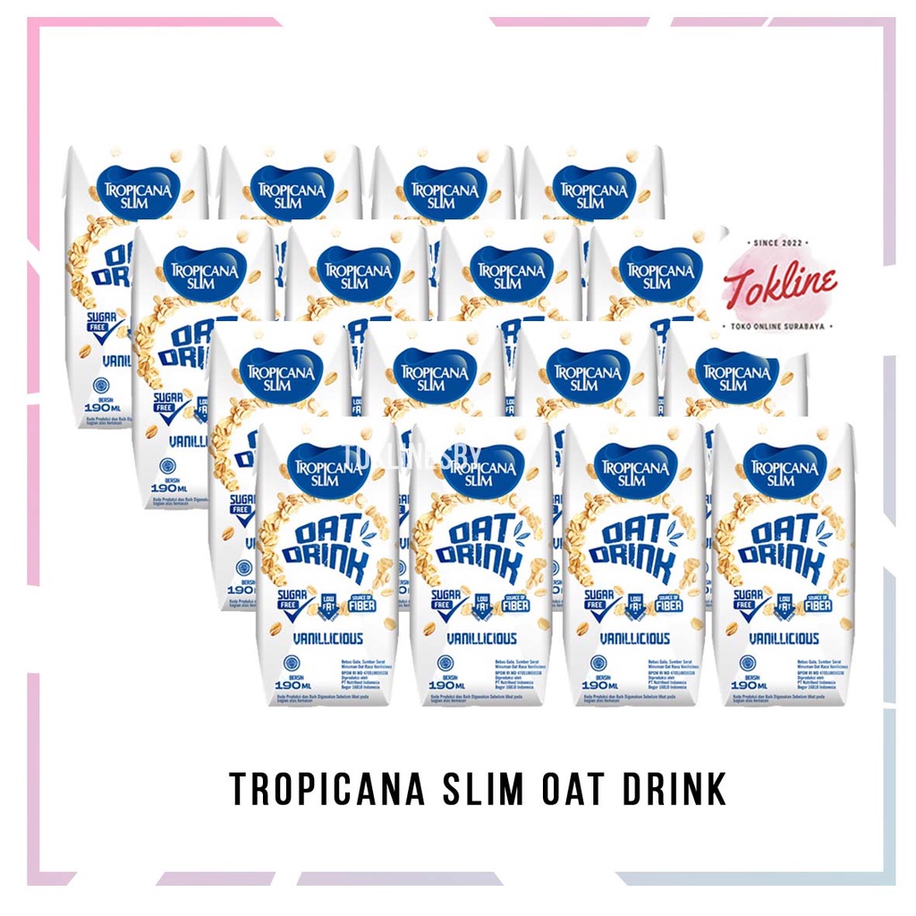 

[ 1 PAKET ISI 12 PCS ] TROPICANA SLIM OAT DRINK SUSU MILK 190ML