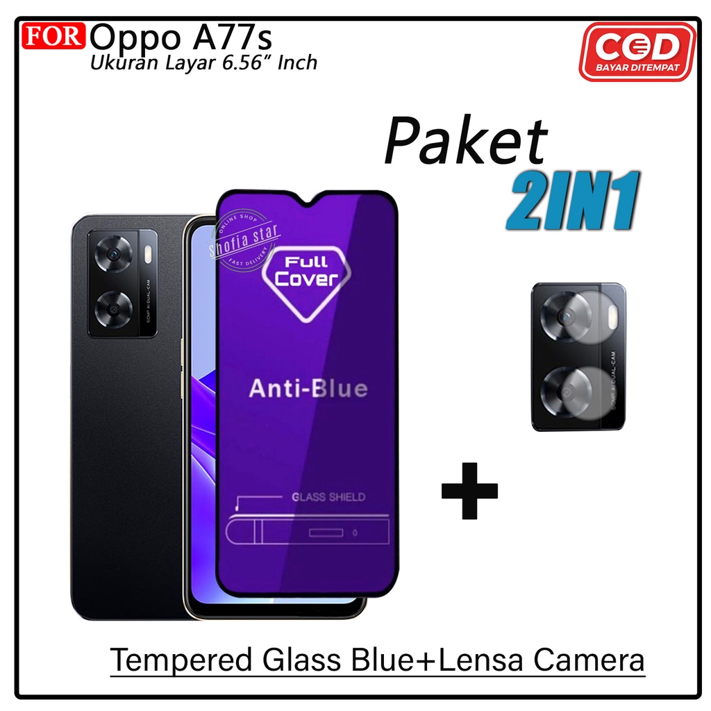 PAKET 2IN1 Anti Gores Ceramic Privacy  Oppo A77s Anti Spy Full Cover