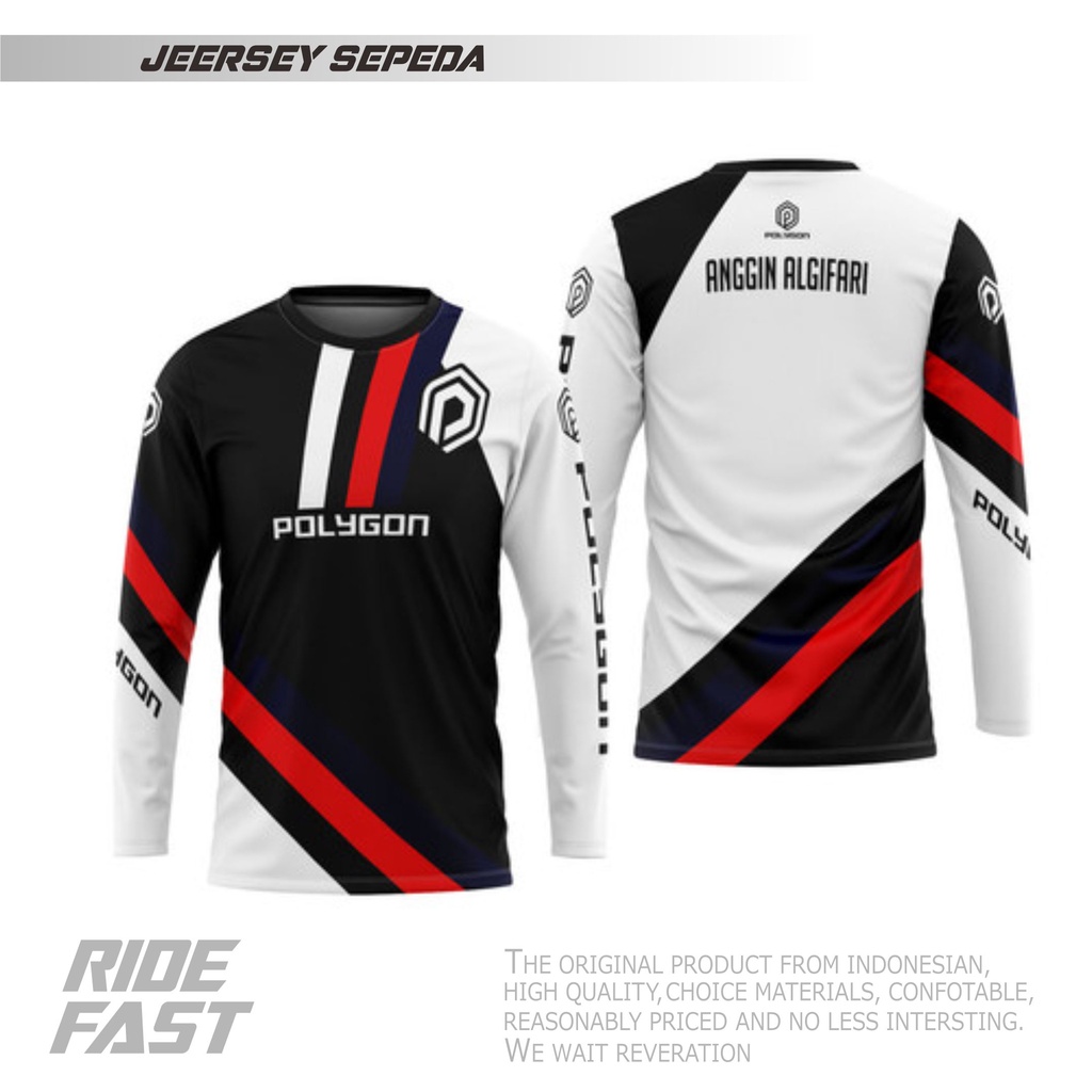 Jersey sepeda polygon / bisa custom bahan dryfit premium