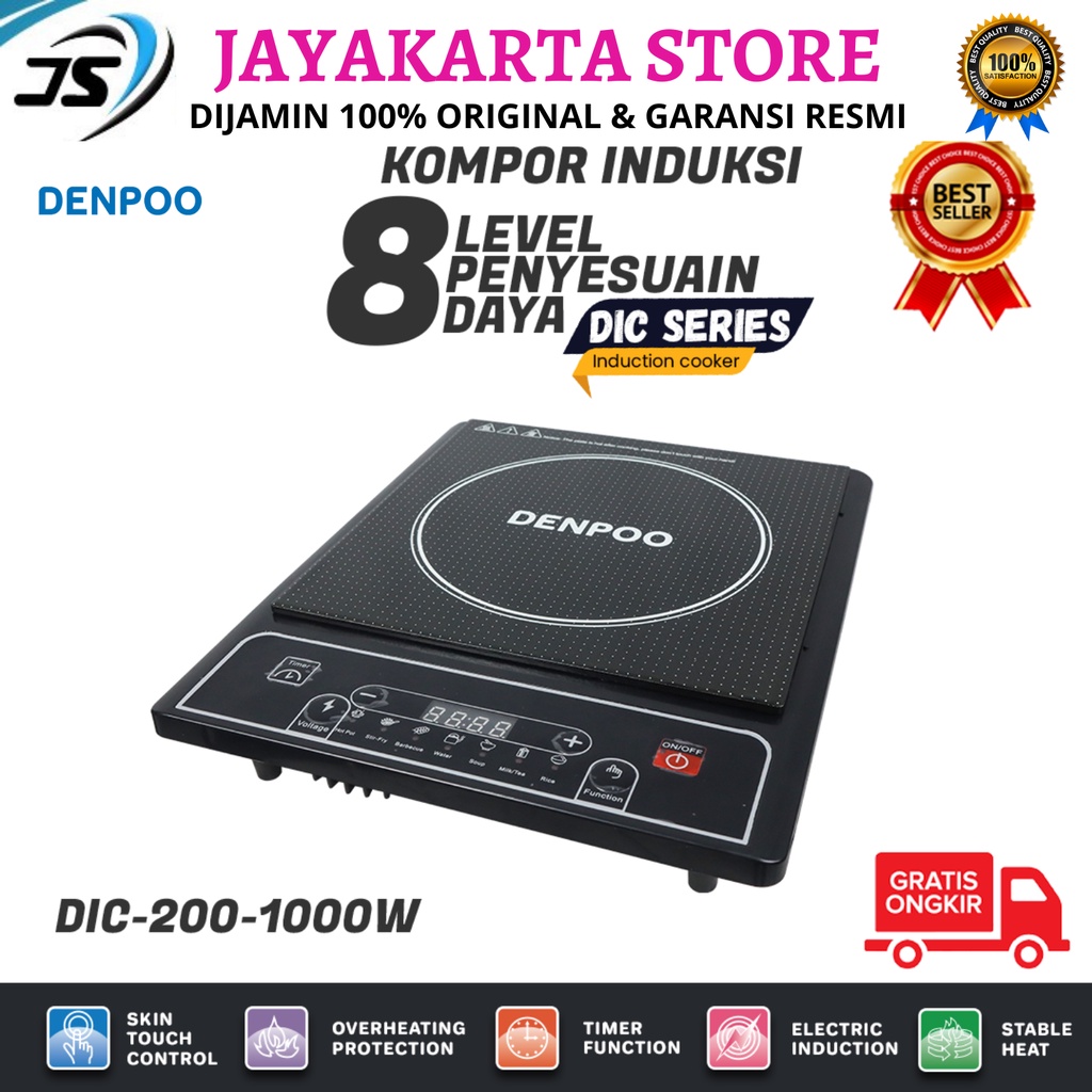 DENPOO KOMPOR INDUKSI / KOMPOR LISTRIK CERAMIC PLATE DIC 200-1000 SUPER HEMAT LISTRIK BERGARANSI DEN