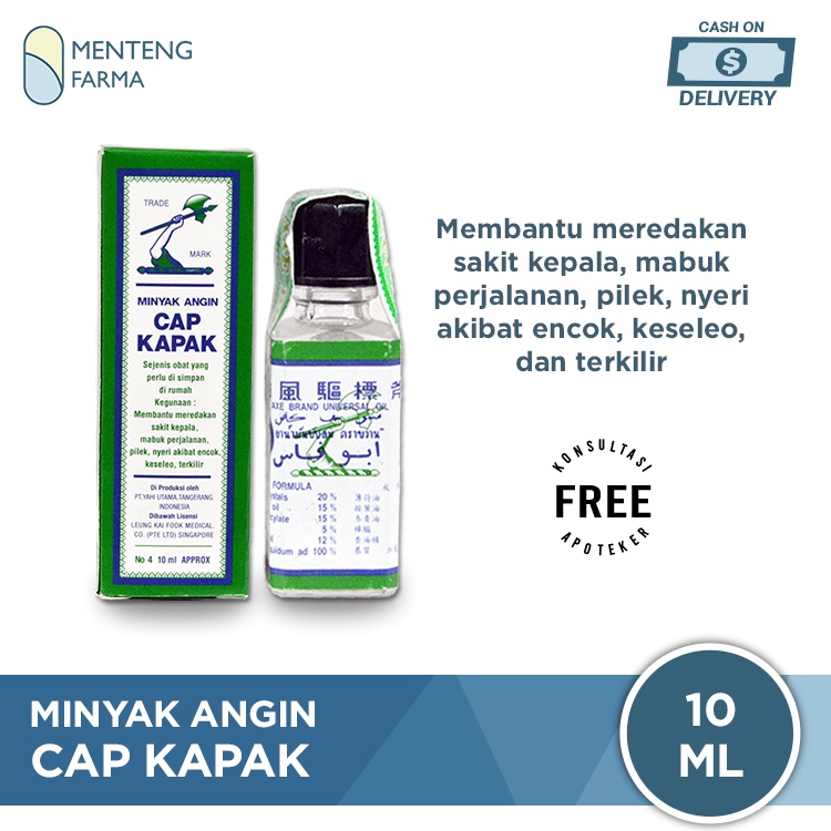 Minyak Angin Cap Kapak - Pereda Masuk Angin dan Mabuk Perjalanan