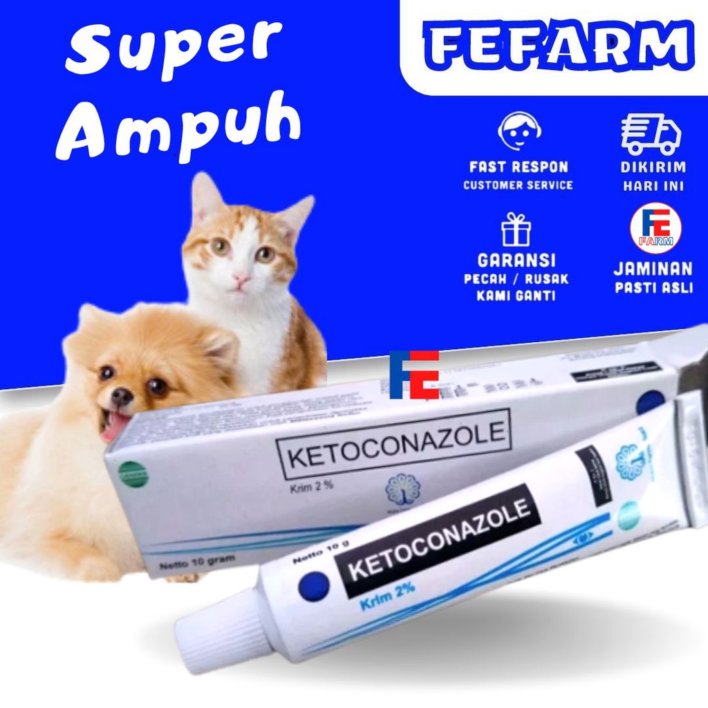 Obat Salep Jamur Kucing Ampuh Salep Luka Jamur Salep Scabies Kucing Ketoconazole FEFARM