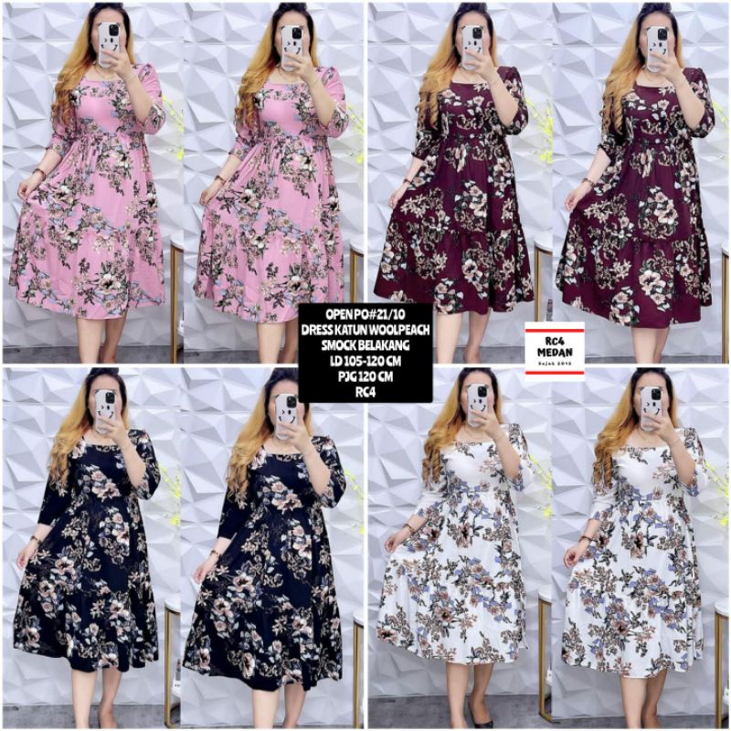 Dress katun woolpeach import