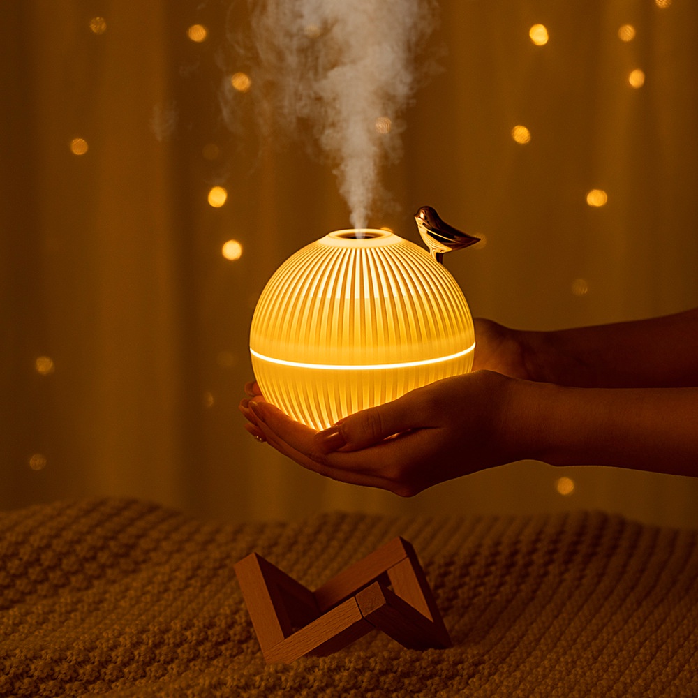 Moi 300ML Aesthetic Humidifier Diffuser Air Purifier Aromaterapy Bentuk Sangkar Burung