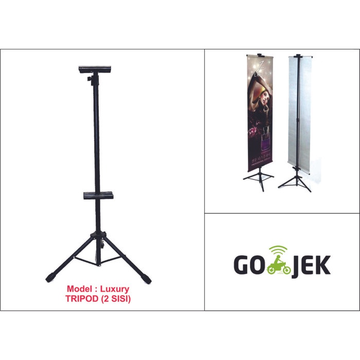 

Premium Tripod Banner Double Side Depan Belakang Luxury