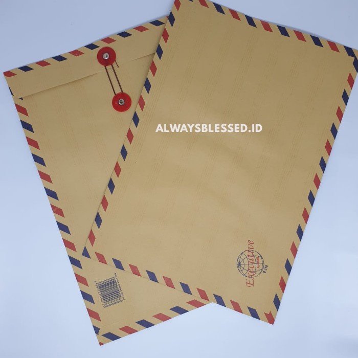 

Mantap [10 Pcs] Amplop Coklat Executive Kancing Tali 310 Paravion Hemat