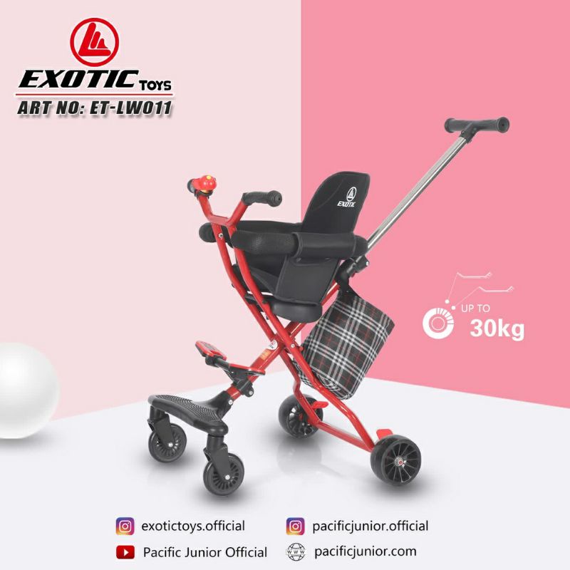 Stroler Exotic LW-011 Kursi Dorong Anak Keranjang Jok