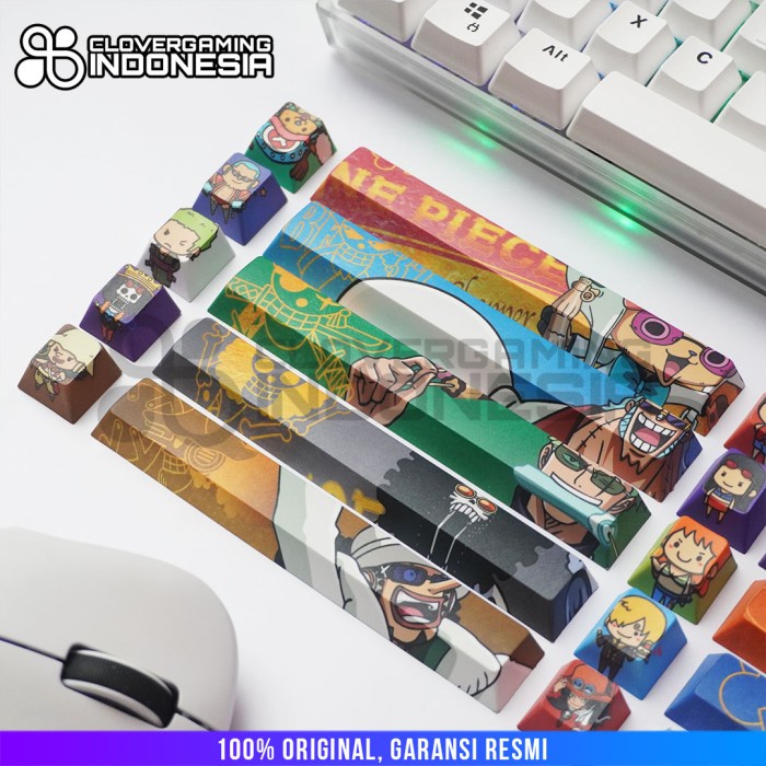 Keycaps CLV One Piece Spacebar Set - PBT 2 Keycaps Set Custom OnePiece