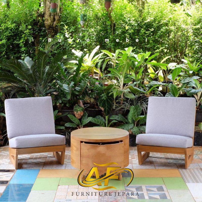 set kursi teras/kursi santai minimalis moderen/kursi busa tebal kekinian