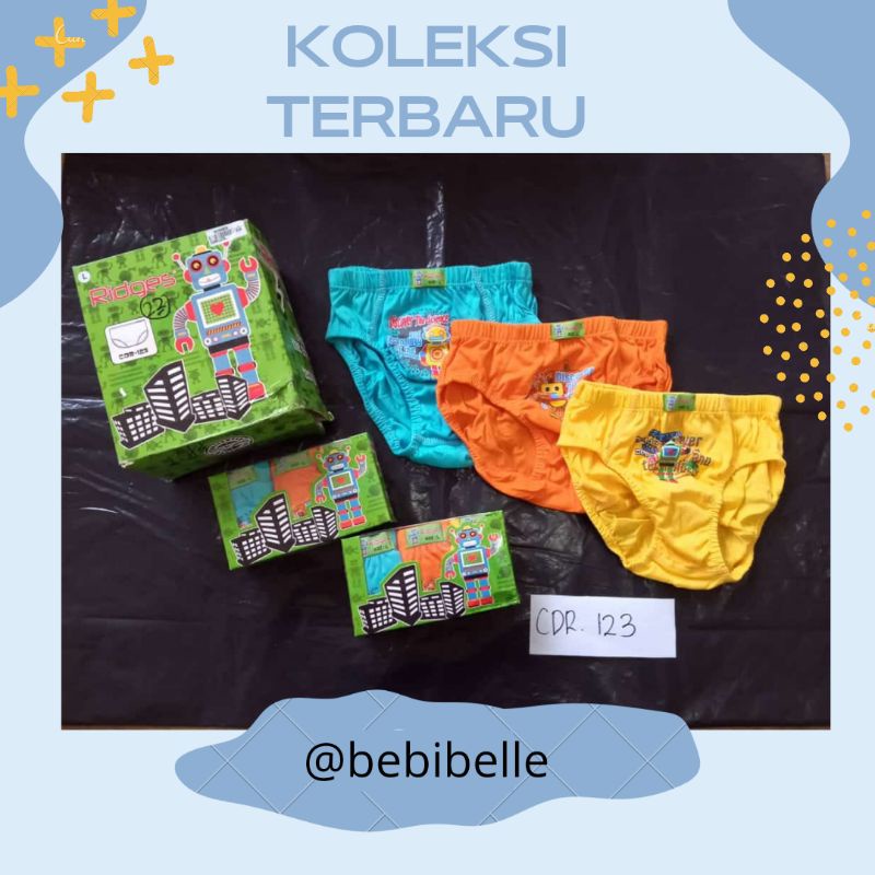 ☘️Bebikita☘️ Pakaian Dalam Anak / Celana Dalam Anak Laki Laki /Ridges CD /  CD PACK RIDGES ANAK COWO